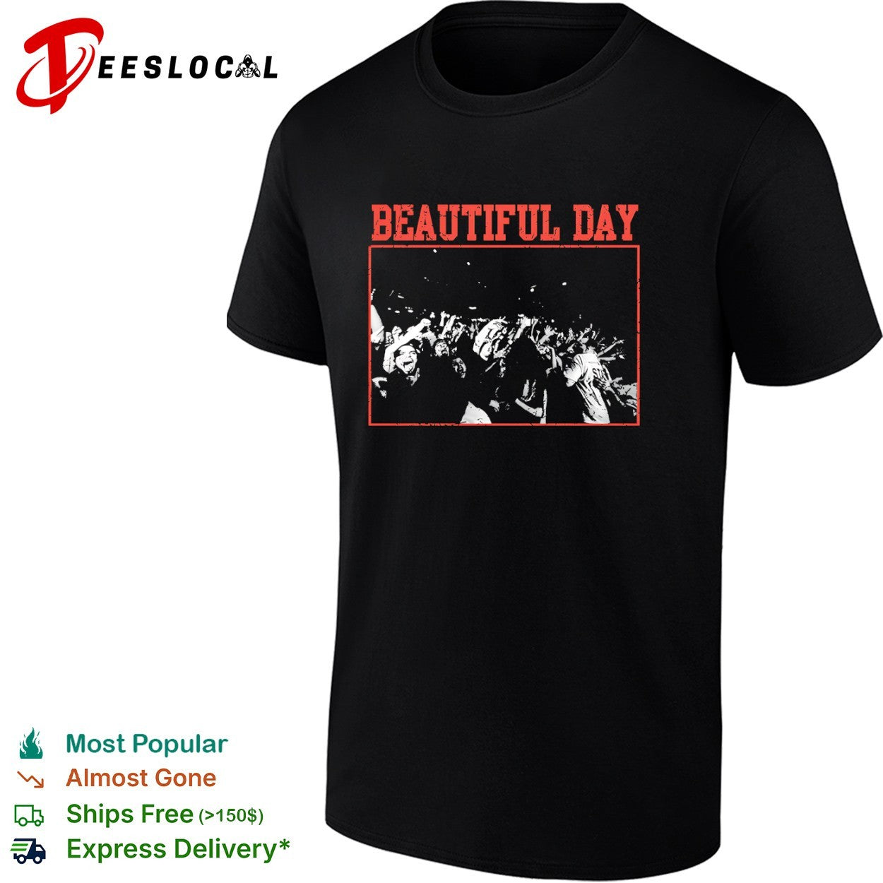 Beautiful day crowd photo - Adult & Kids T-Shirts, Sweatshirts & Hoodies apparel design preview 1