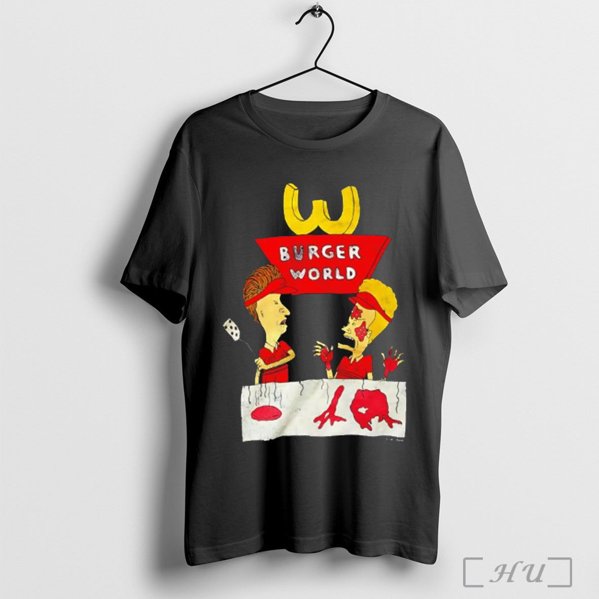 Beavis And Butthead Burger World - Adult & Kids T-Shirts, Sweatshirts & Hoodies apparel design preview 1