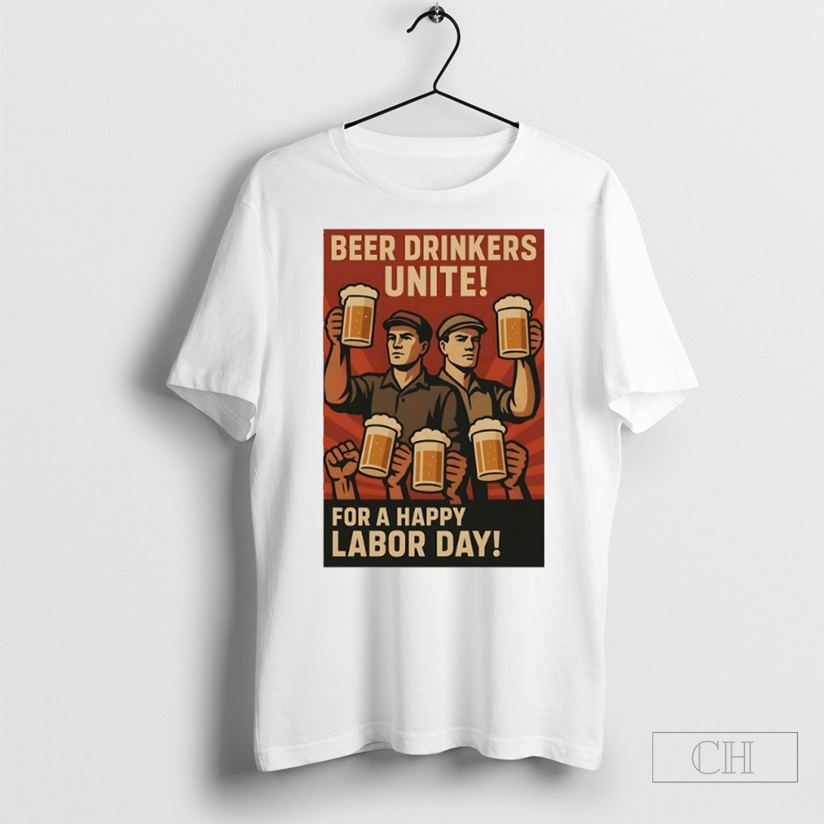 Beer Drinkers Unite For A Happy Labor Day - Adult & Kids T-Shirts, Sweatshirts & Hoodies apparel design preview 1