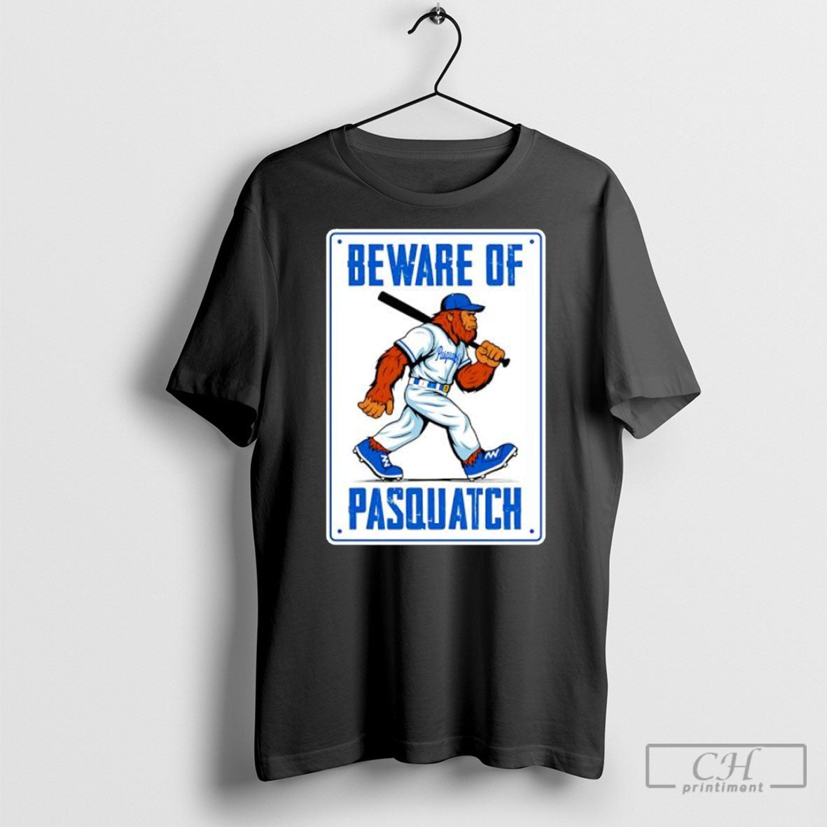 Beware Of Pasquatch Baseball Sasquatch - Adult & Kids T-Shirts, Sweatshirts & Hoodies apparel design preview 1