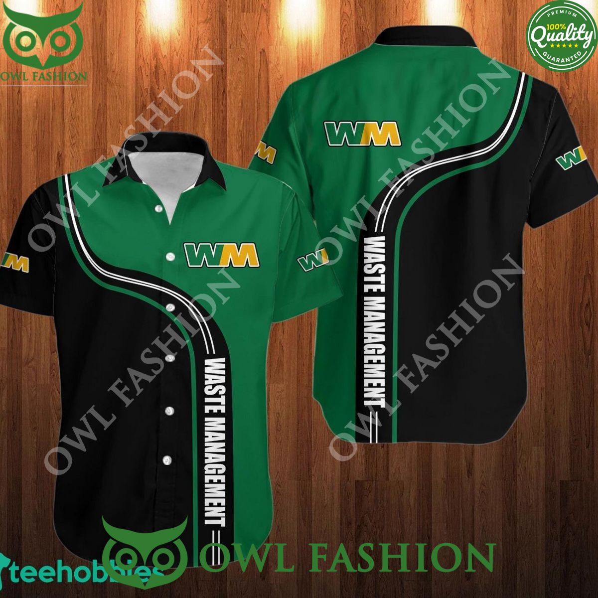 Waste management Hawaiian Logo Work At - Adult & Kids T-Shirts, Sweatshirts & Hoodies apparel design preview 1
