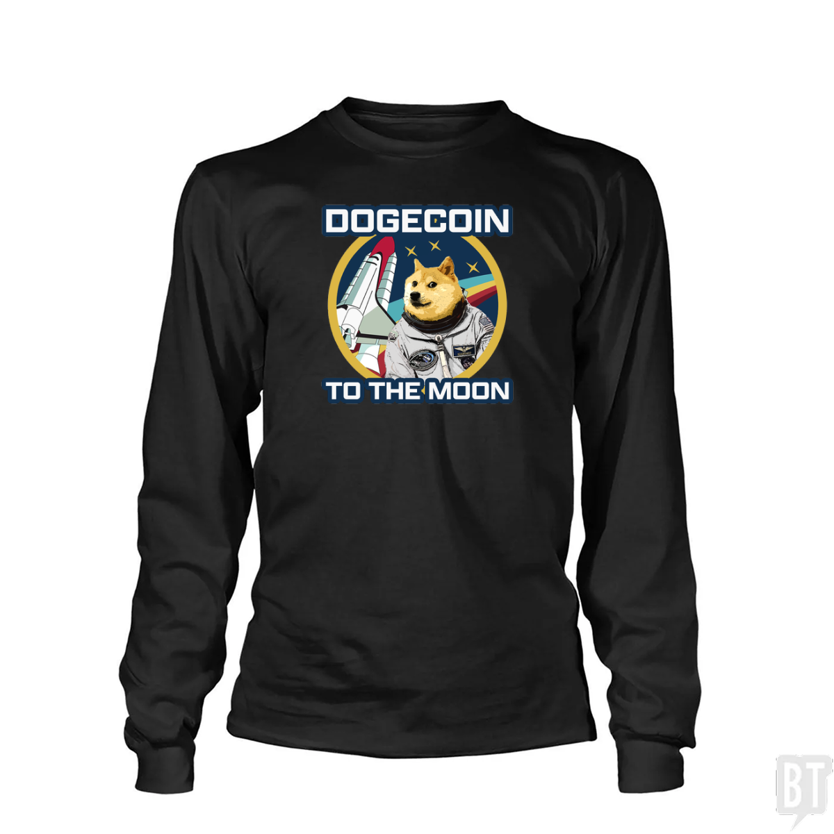 Dogecoin to the Moon - Adult & Kids T-Shirts, Sweatshirts & Hoodies apparel design preview 1