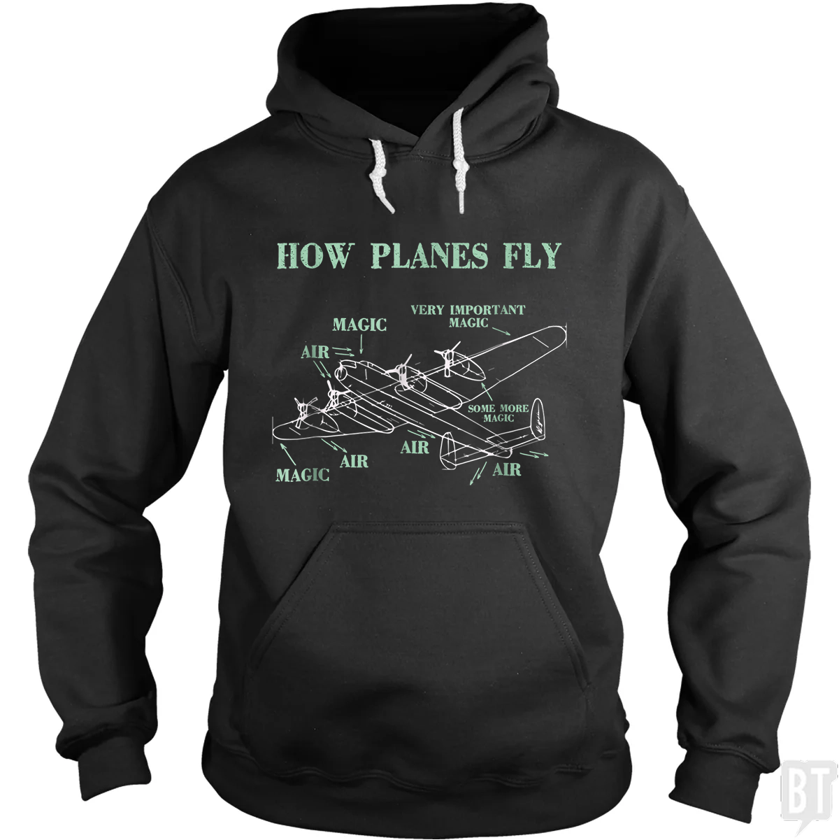 How Planes Fly Funny Aerospace Engineer Pilot - Adult & Kids T-Shirts, Sweatshirts & Hoodies apparel design preview 1