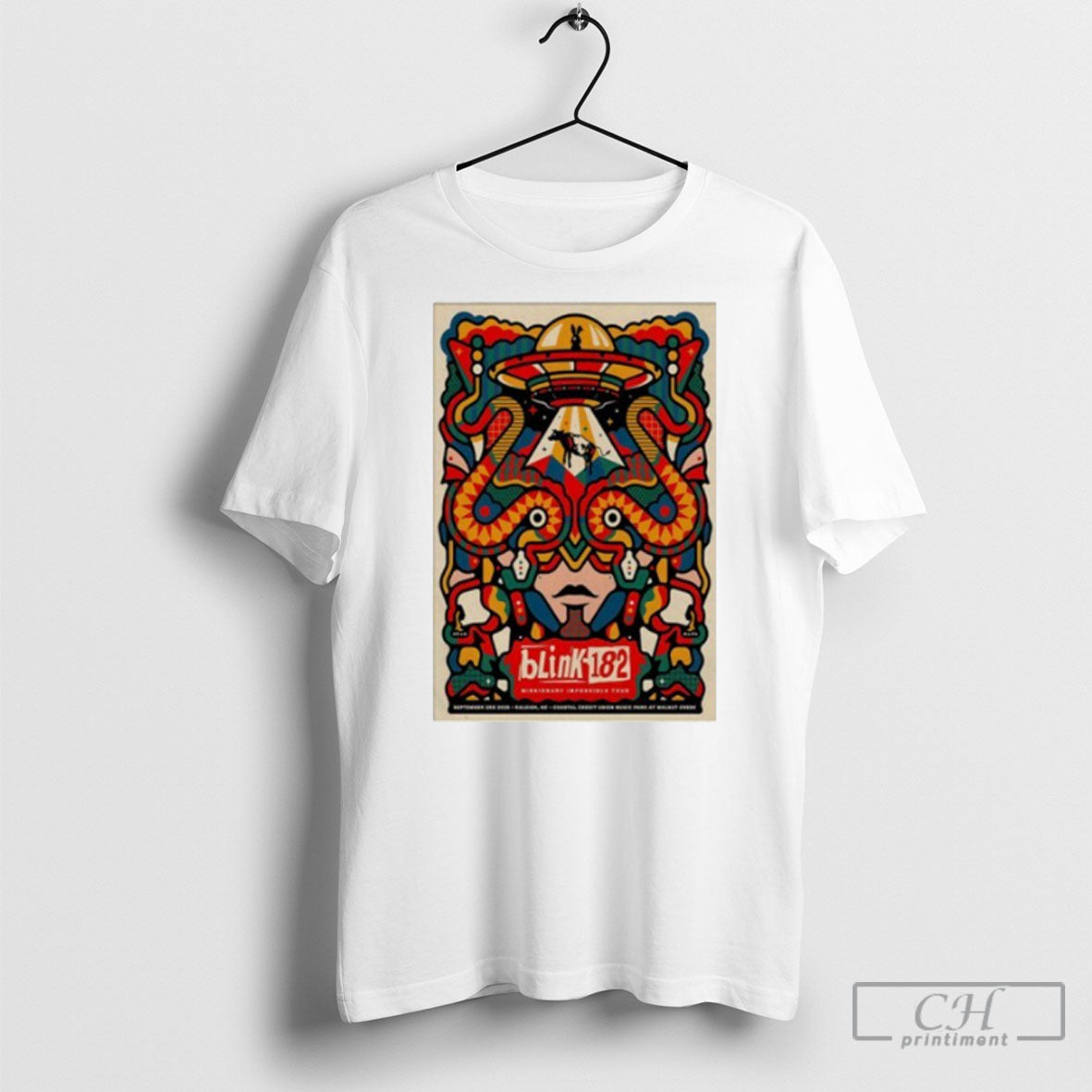 Blink 182 9 3 2025 Raleigh Nc Poster - Adult & Kids T-Shirts, Sweatshirts & Hoodies apparel design preview 1