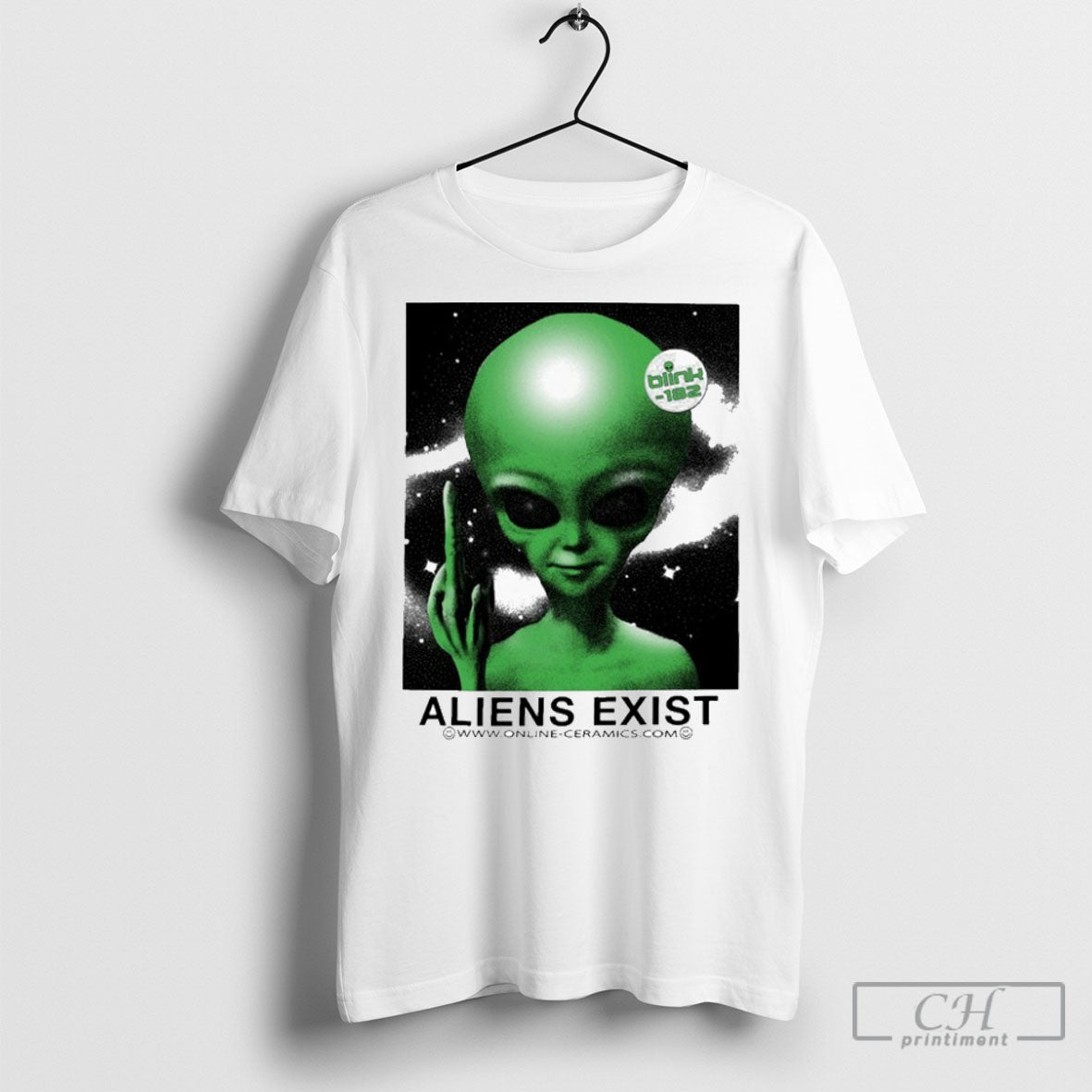 Blink 182 Aliens Exist Middle Fingers - Adult & Kids T-Shirts, Sweatshirts & Hoodies apparel design preview 1