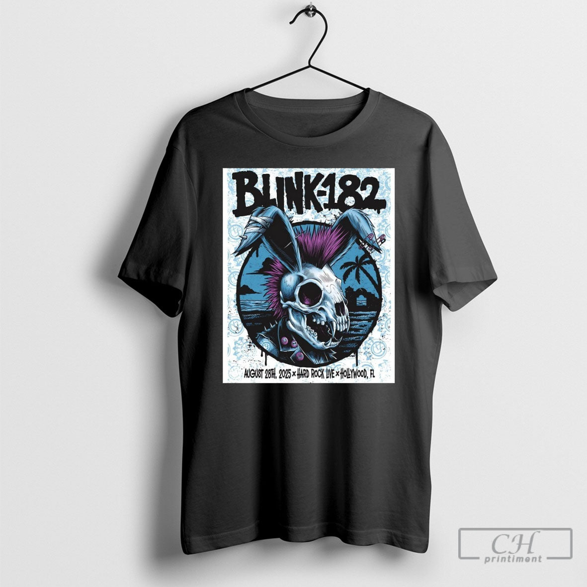 Blink 182 Tour Hard Rock Live In Hollywood Fl August - Adult & Kids T-Shirts, Sweatshirts & Hoodies apparel design preview 1