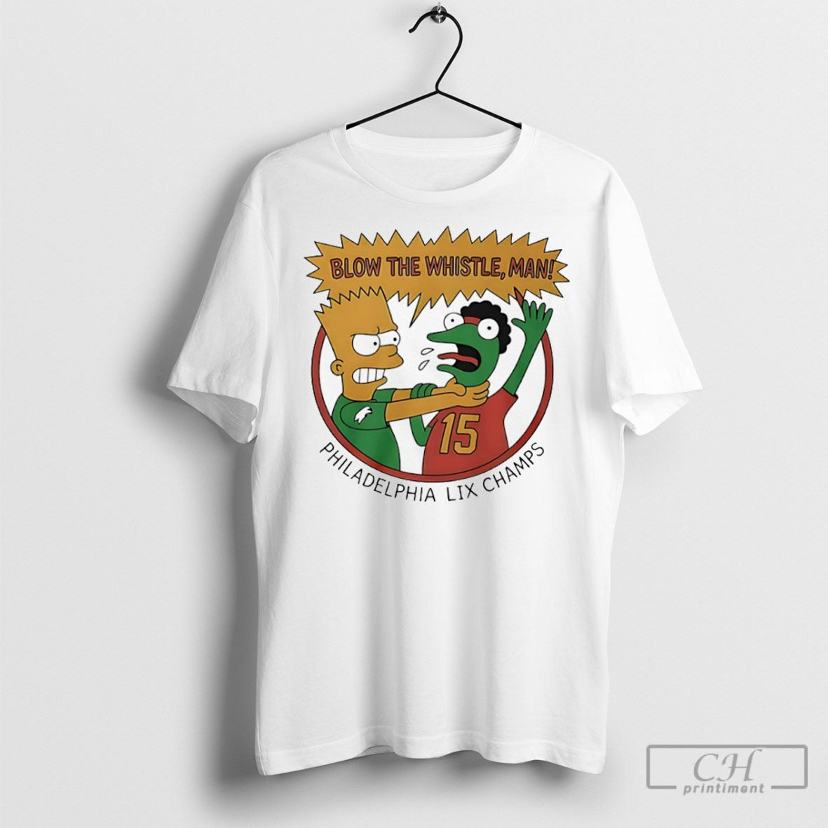 Blow The Whisthe Man Philadelphia Lix Champs Bart - Adult & Kids T-Shirts, Sweatshirts & Hoodies apparel design preview 1