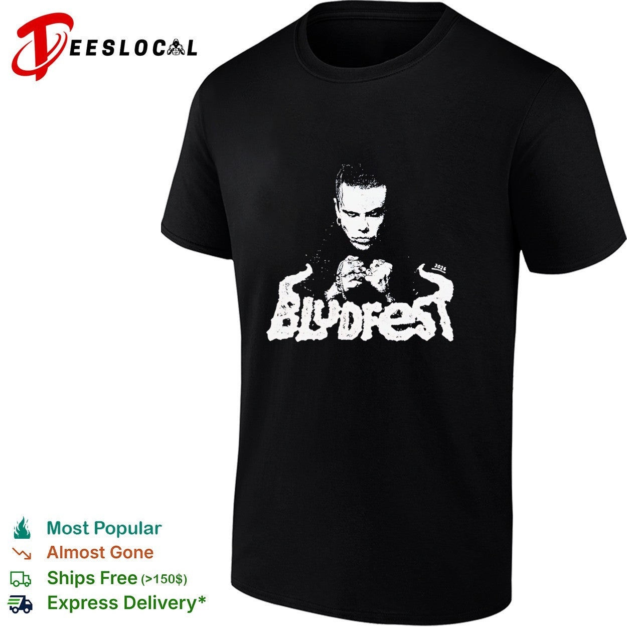 Bludfest 2026 tattooed portrait singer - Adult & Kids T-Shirts, Sweatshirts & Hoodies apparel design preview 1