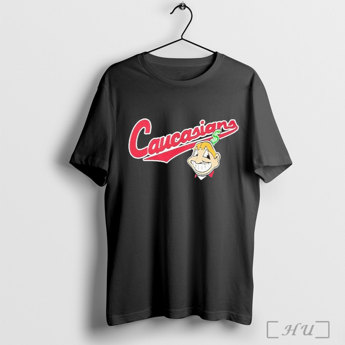 Bomani Jones Caucasians Chief Wahoo - Adult & Kids T-Shirts, Sweatshirts & Hoodies apparel design preview 1