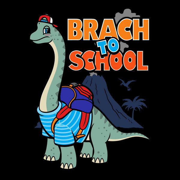 Brach To School - Adult & Kids T-Shirts, Sweatshirts & Hoodies apparel design preview 1