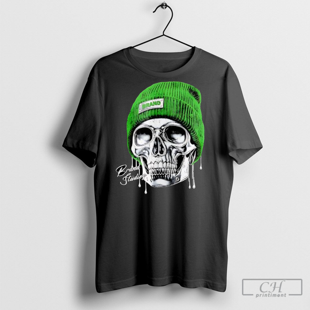 Brand Studios Skull Wearing Beanie Streetwear - Adult & Kids T-Shirts, Sweatshirts & Hoodies apparel design preview 1