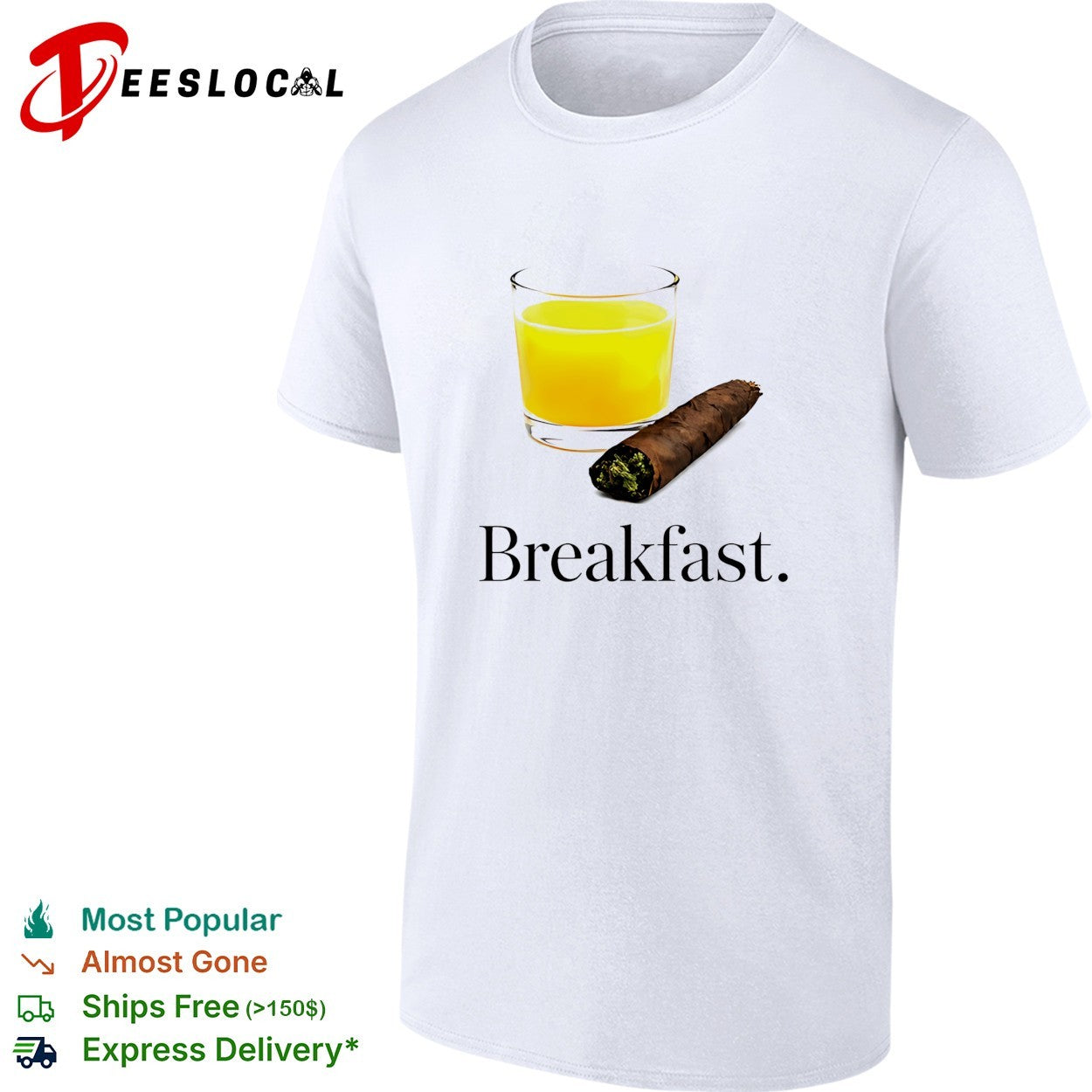 Breakfast juice and blunt - Adult & Kids T-Shirts, Sweatshirts & Hoodies apparel design preview 1