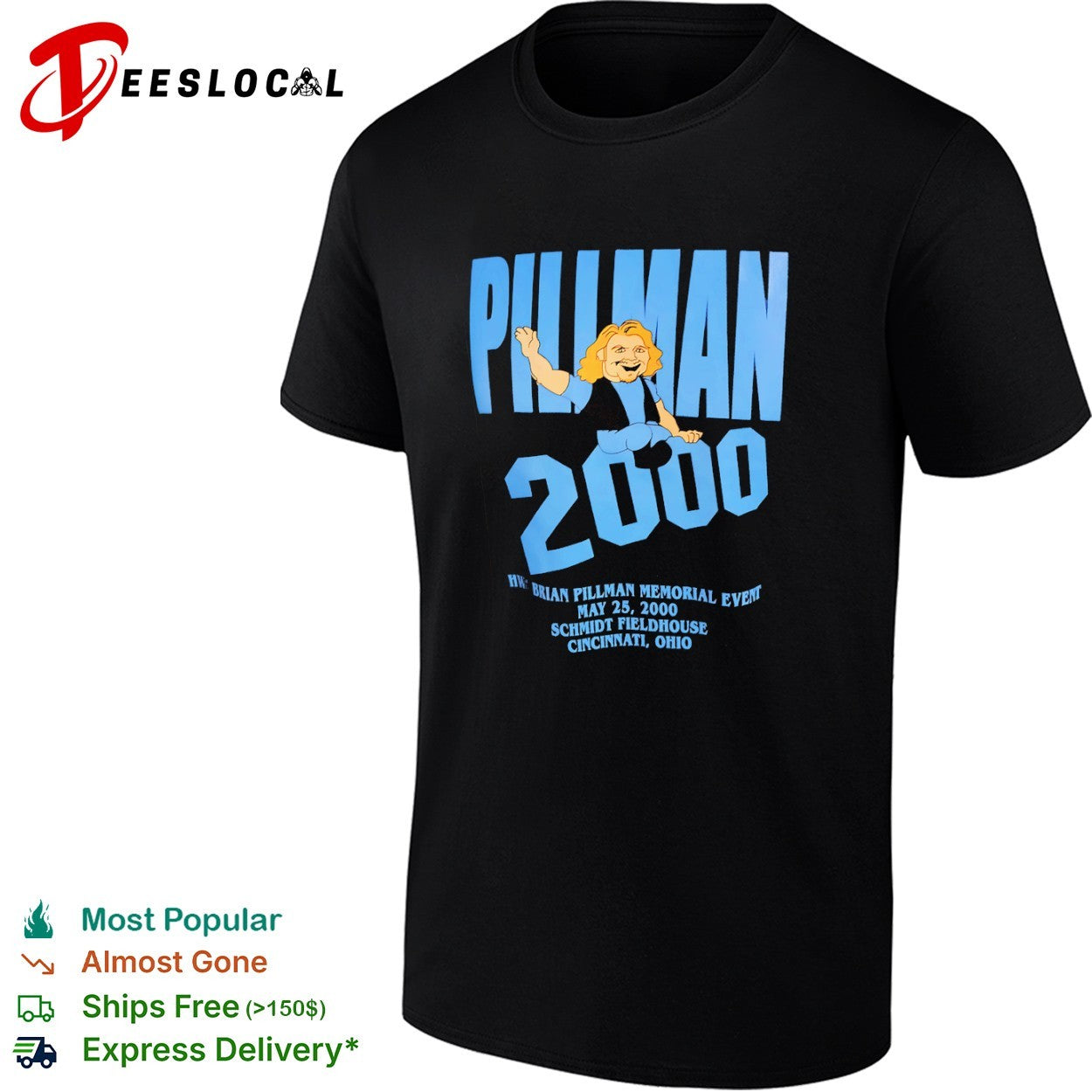 Brian Pillman 2000 HWA Memorial Event Cincinnati - Adult & Kids T-Shirts, Sweatshirts & Hoodies apparel design preview 1