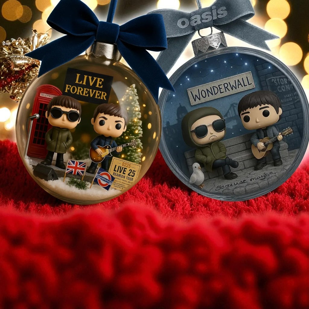 Britpop Live Forever Christmas Ornament - Adult & Kids T-Shirts, Sweatshirts & Hoodies apparel design preview 1