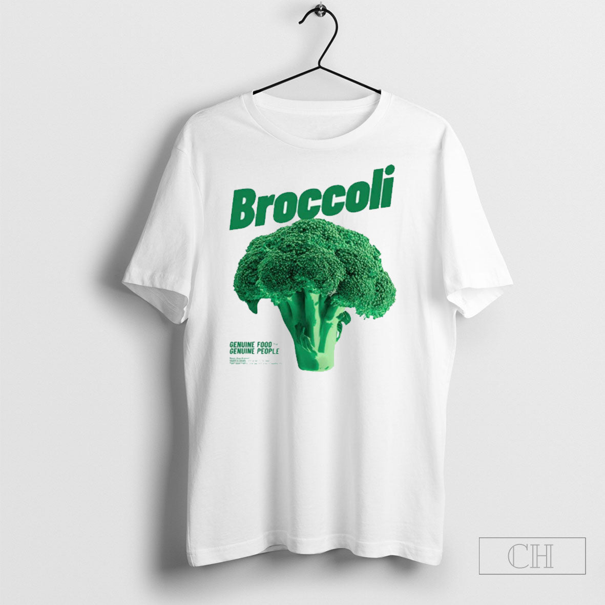 Broccoli Genuine Food For People - Adult & Kids T-Shirts, Sweatshirts & Hoodies apparel design preview 1