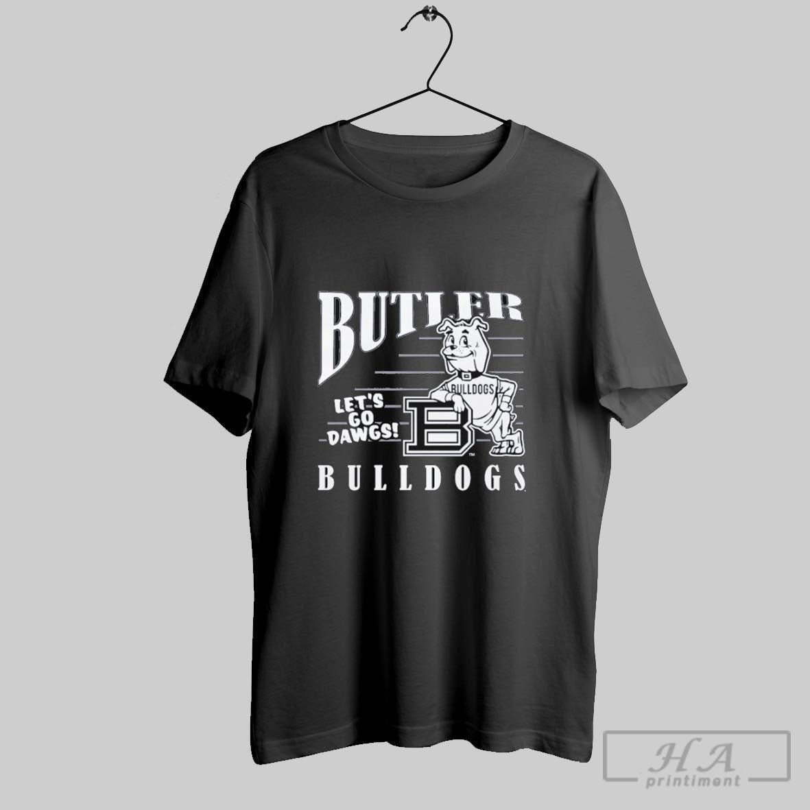 Butler Bulldogs Lets Go Dawgs Mascot - Adult & Kids T-Shirts, Sweatshirts & Hoodies apparel design preview 1