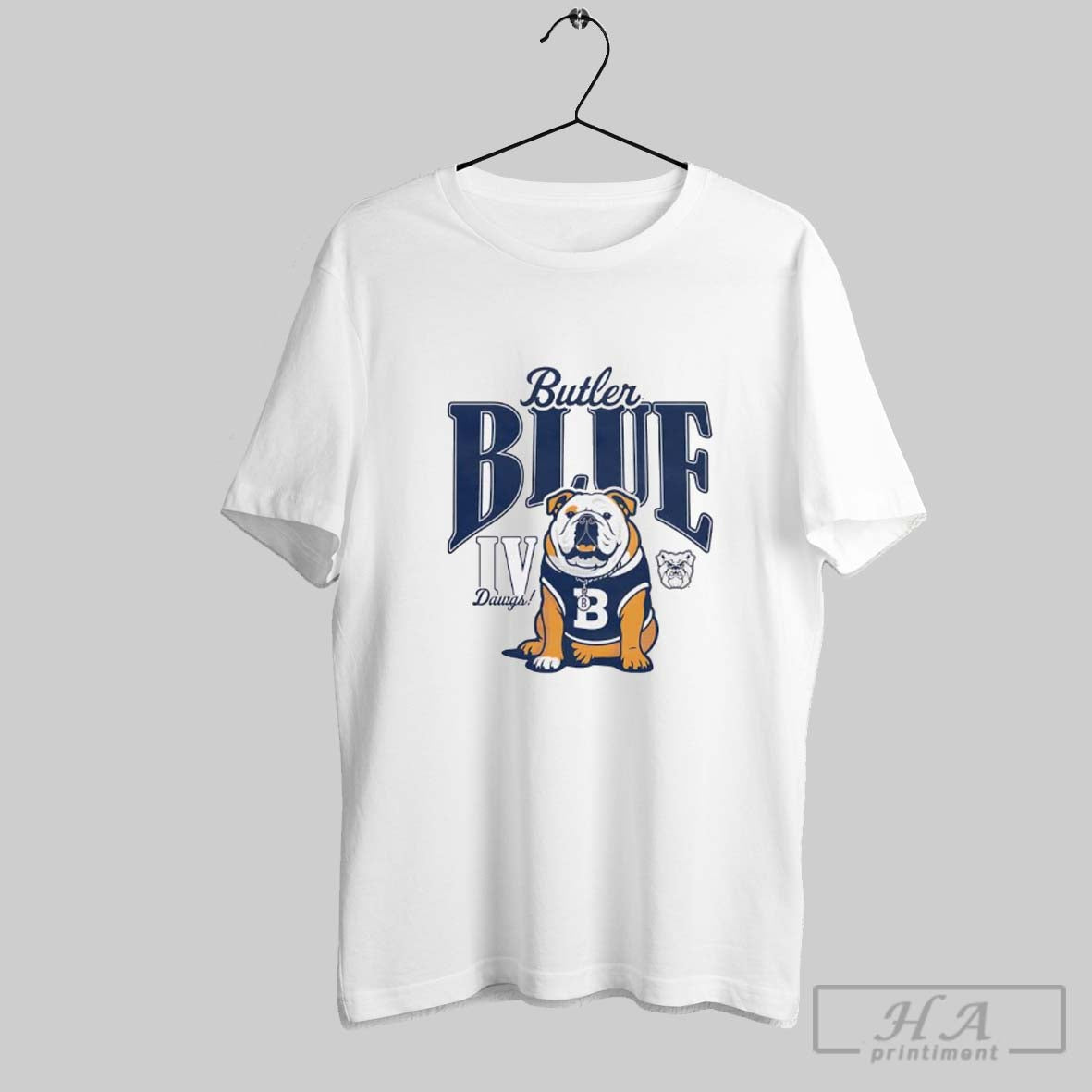 Butler University Blue Iv Dawgs Mascot Graphic - Adult & Kids T-Shirts, Sweatshirts & Hoodies apparel design preview 1