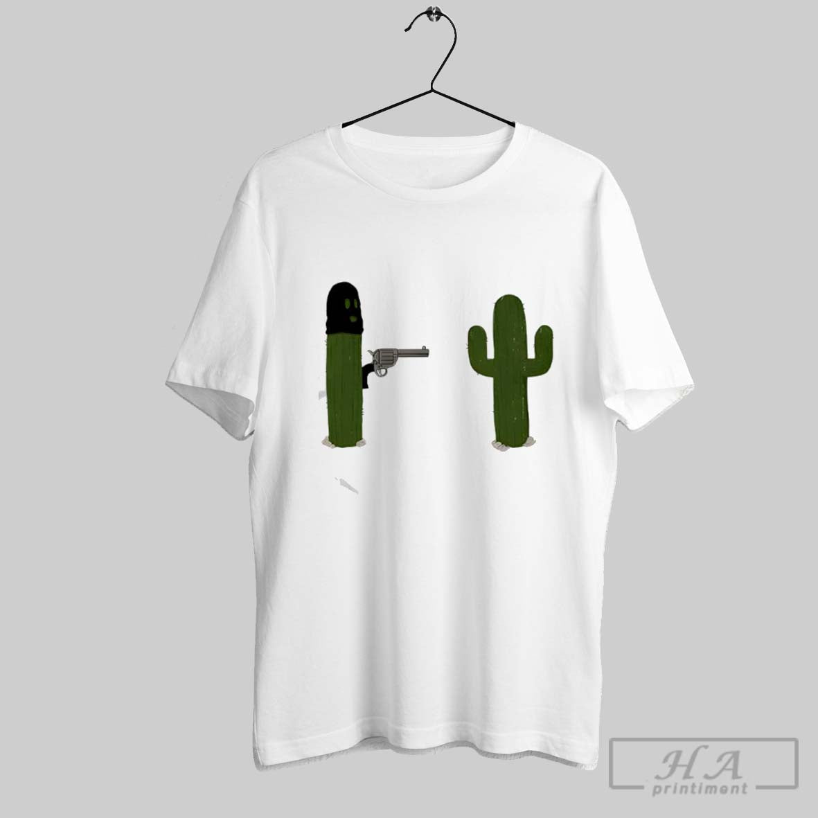Cactus Stickem Up Gun - Adult & Kids T-Shirts, Sweatshirts & Hoodies apparel design preview 1