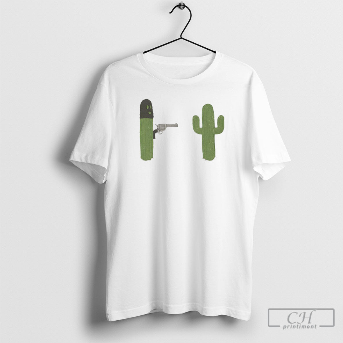 Cactus Stickem Up Gun - Adult & Kids T-Shirts, Sweatshirts & Hoodies apparel design preview 1