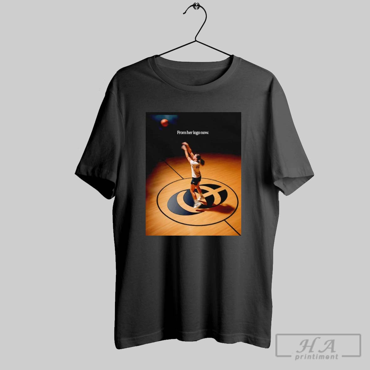 Caitlin Clark From Her Logo Now - Adult & Kids T-Shirts, Sweatshirts & Hoodies apparel design preview 1