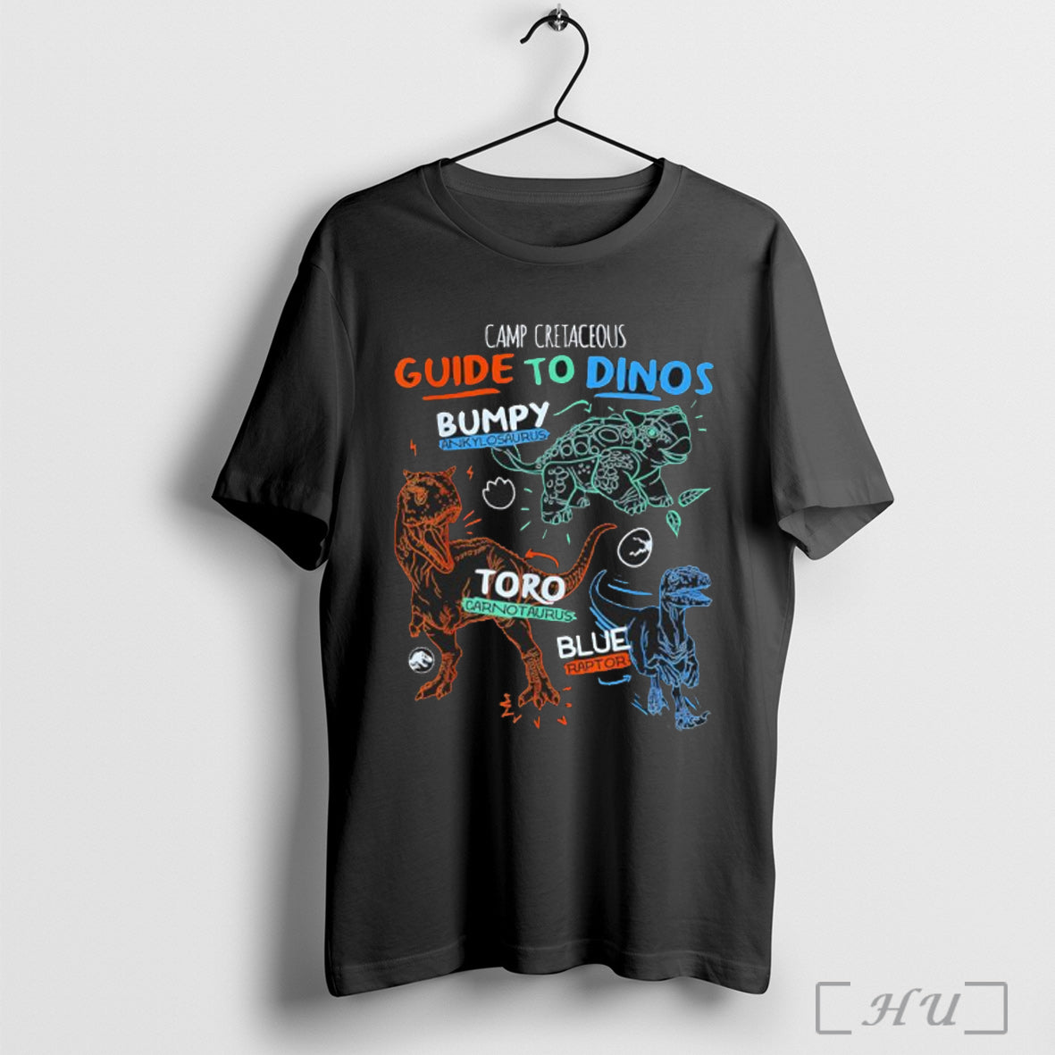 Camp Cretaceous Guide To Dinos - Adult & Kids T-Shirts, Sweatshirts & Hoodies apparel design preview 1
