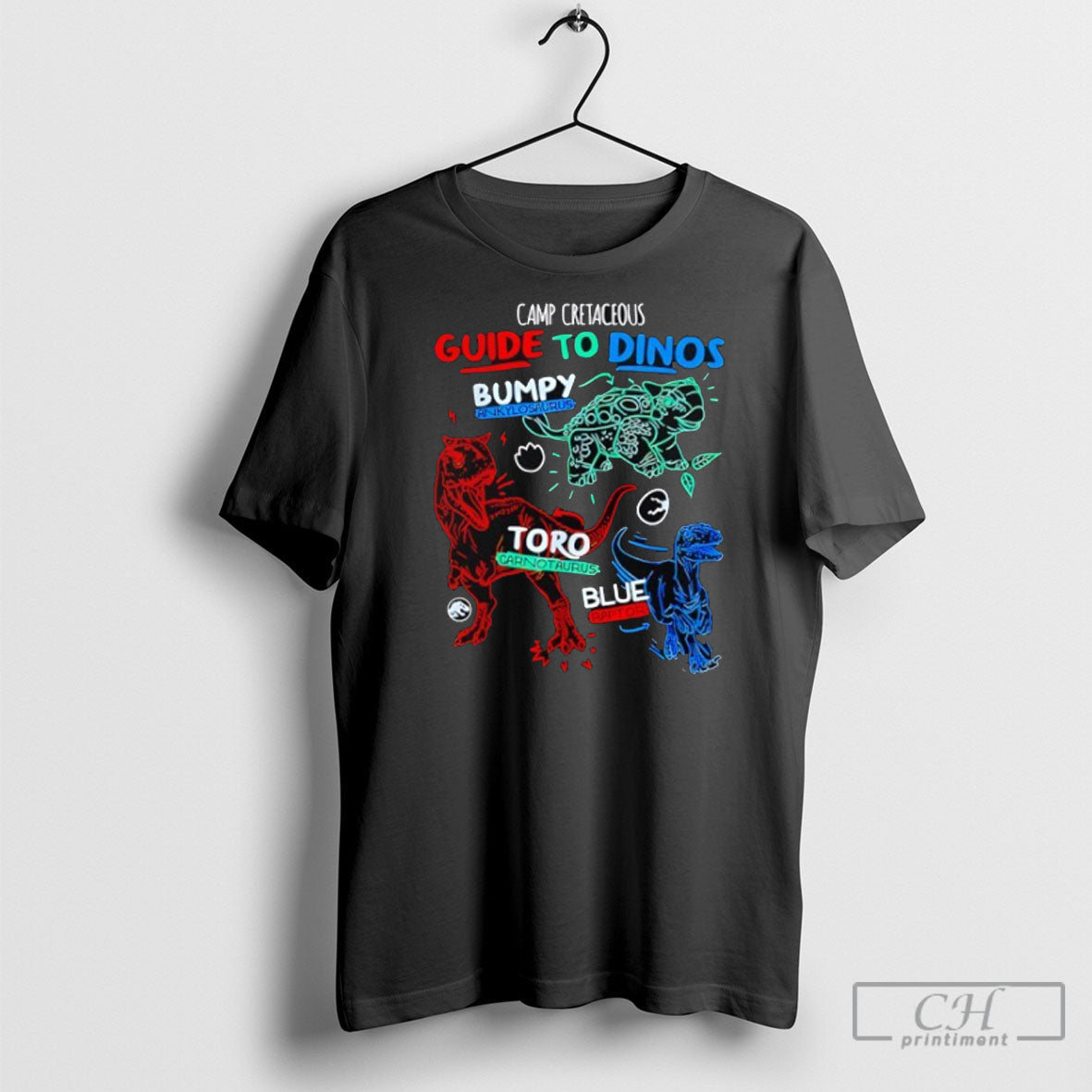 Camp Cretaceous Guide To Dinos - Adult & Kids T-Shirts, Sweatshirts & Hoodies apparel design preview 1