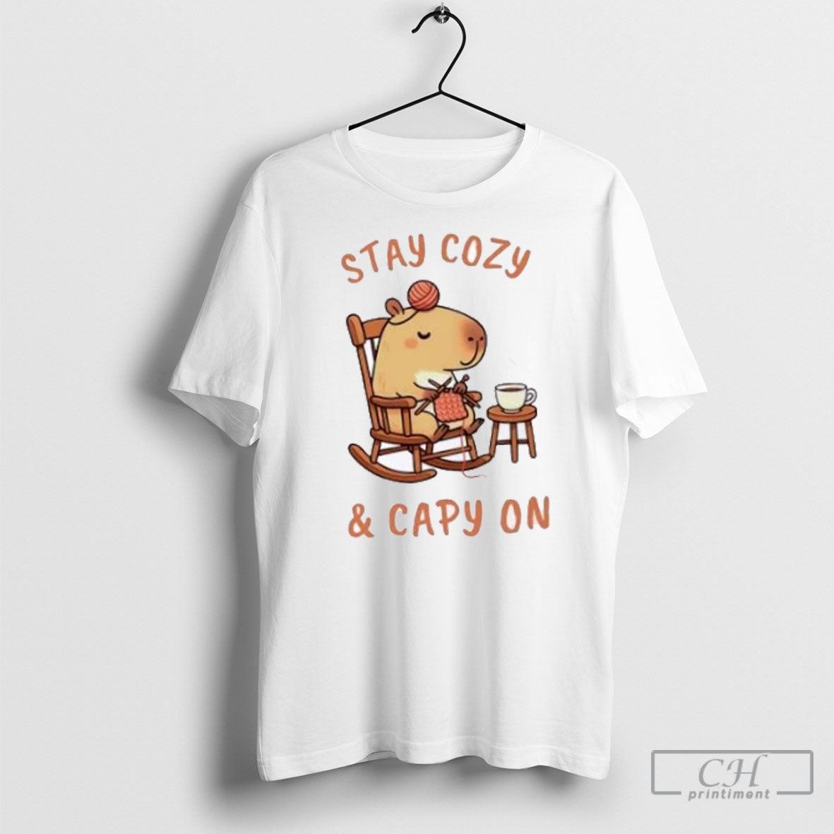 Capybara Stay Cozy And Capy On - Adult & Kids T-Shirts, Sweatshirts & Hoodies apparel design preview 1