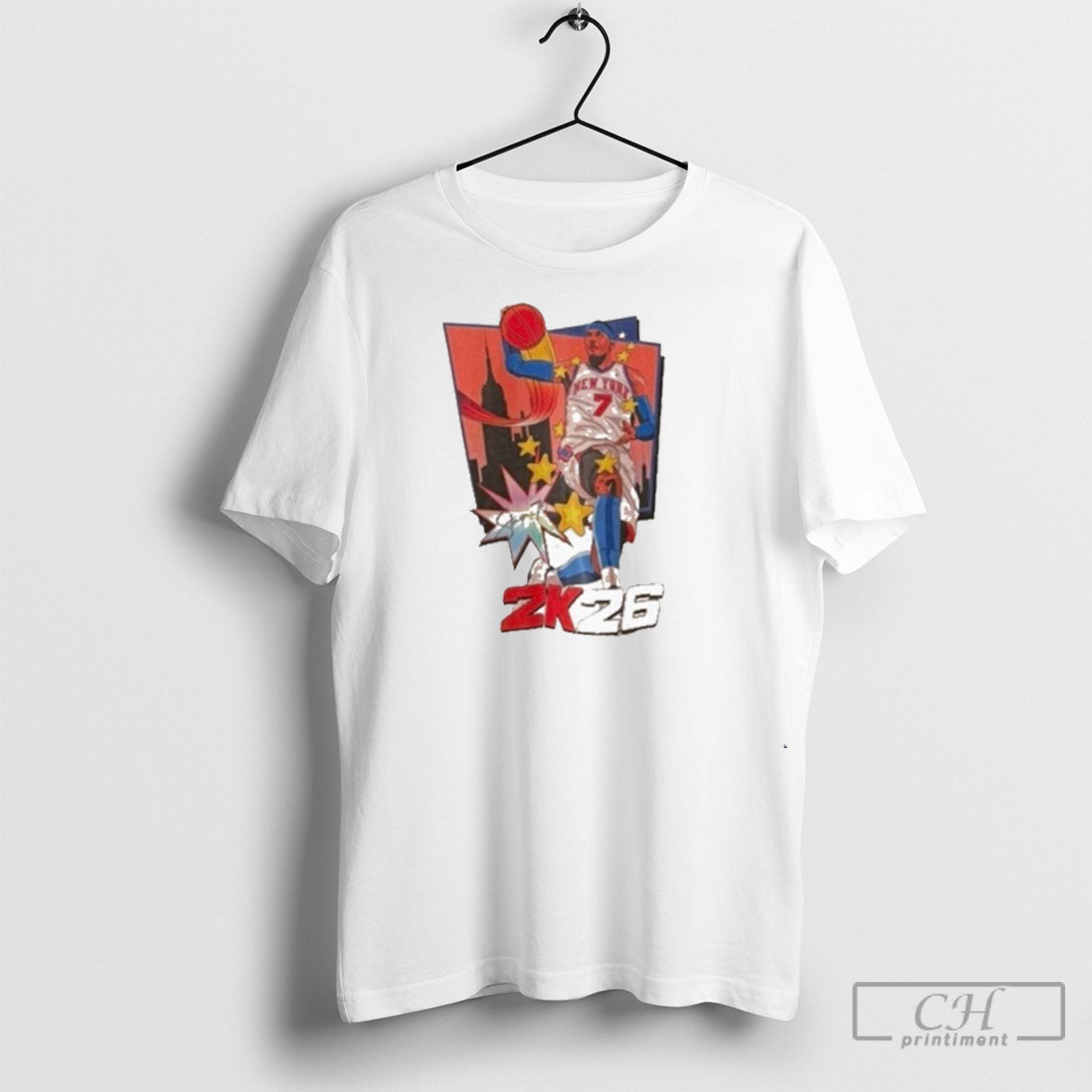 Carmelo Anthony York Knicks Nba 2k26 - Adult & Kids T-Shirts, Sweatshirts & Hoodies apparel design preview 1