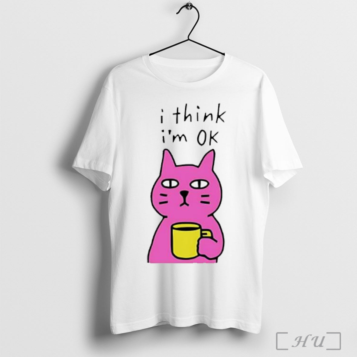 Cat I Think Im Ok - Adult & Kids T-Shirts, Sweatshirts & Hoodies apparel design preview 1