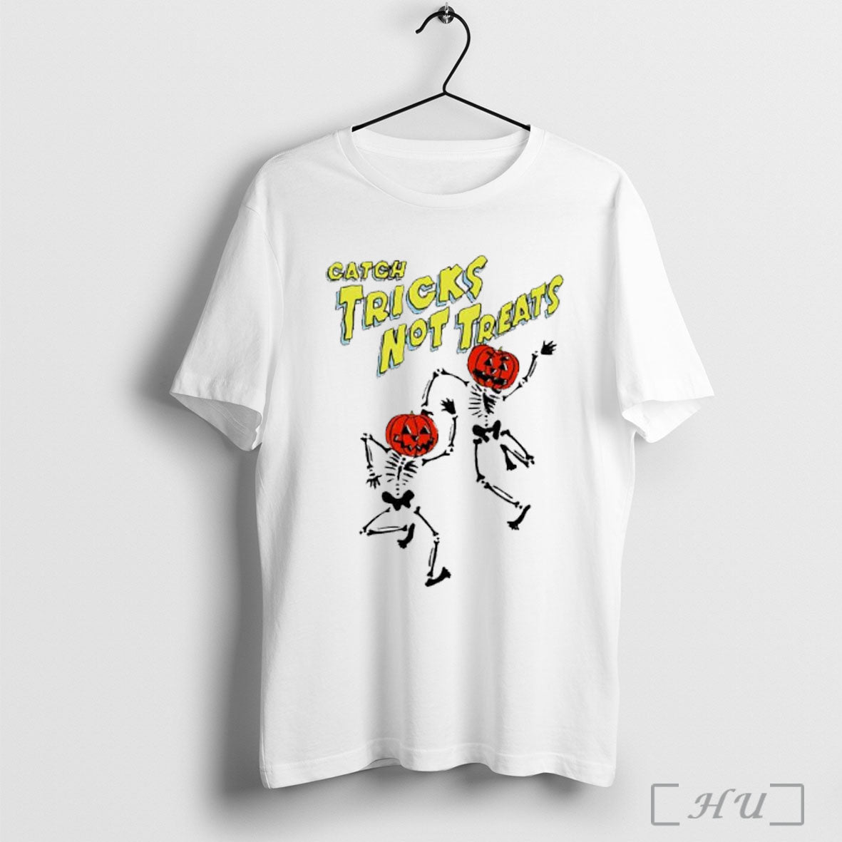 Catch Tricks Not Treats Skeleton Dance Halloween - Adult & Kids T-Shirts, Sweatshirts & Hoodies apparel design preview 1