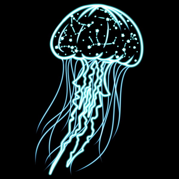 Celestial Jellyfish - Adult & Kids T-Shirts, Sweatshirts & Hoodies apparel design preview 1