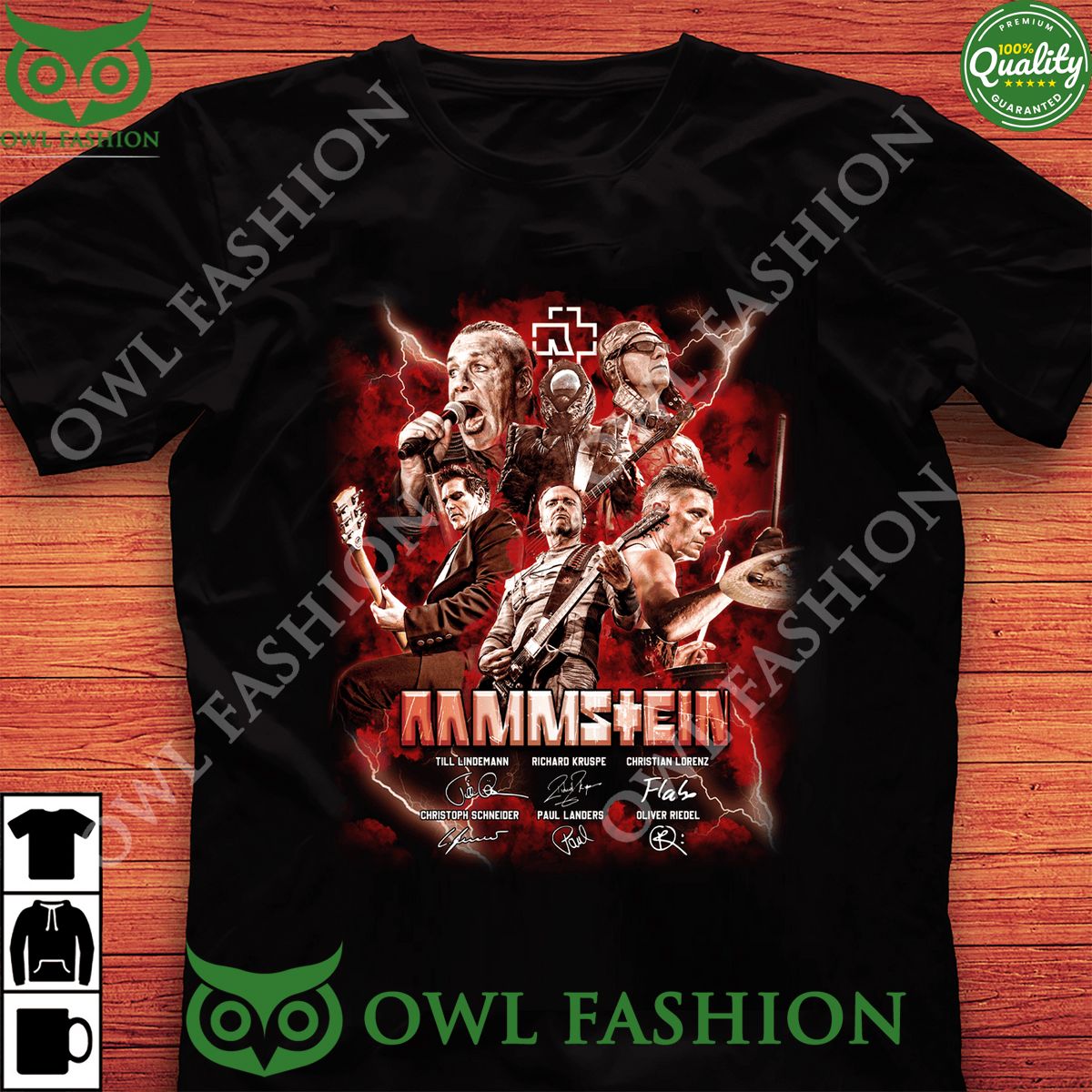 Limited Edition Red Rammstein band signatures - Adult & Kids T-Shirts, Sweatshirts & Hoodies apparel design preview 1