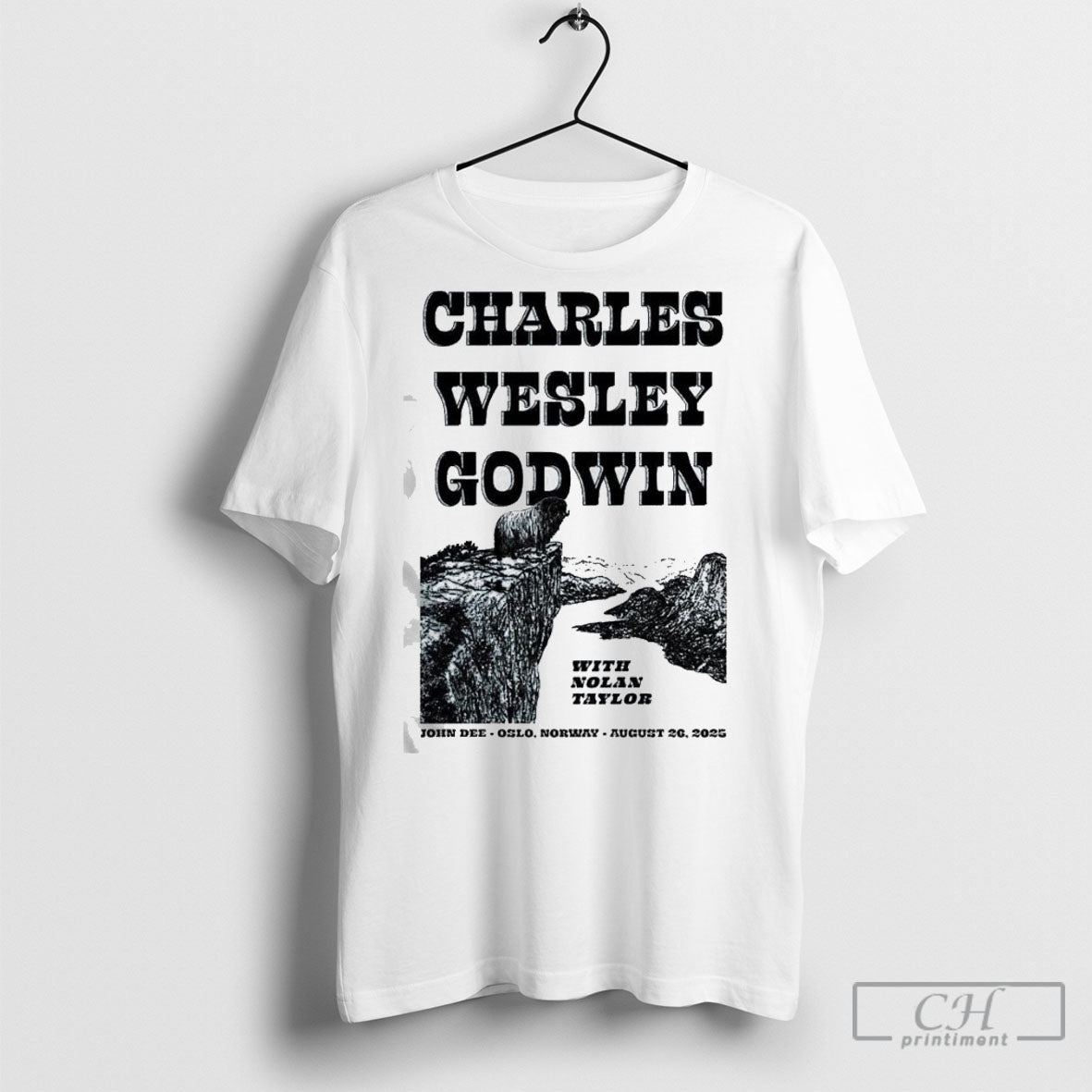 Charles Wesley Godwin August 26 2025 John Dee Oslo - Adult & Kids T-Shirts, Sweatshirts & Hoodies apparel design preview 1
