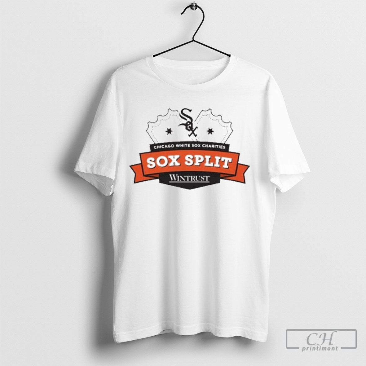 Chicago White Sox Mlb Charities Split Wintrust Logo - Adult & Kids T-Shirts, Sweatshirts & Hoodies apparel design preview 1