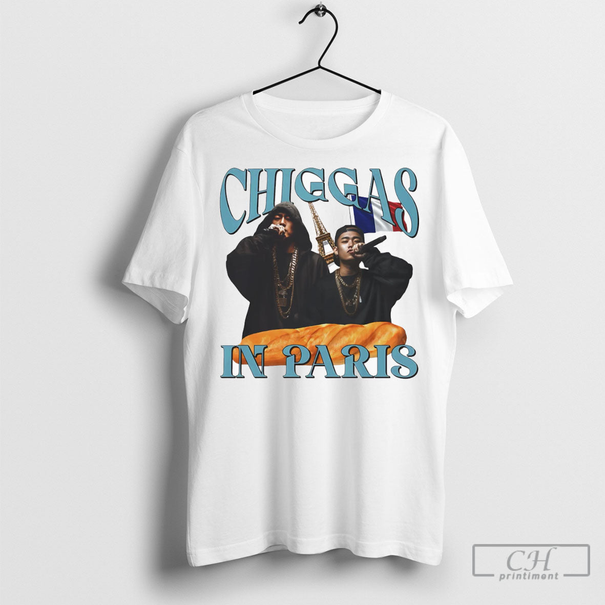 Chiggas In Paris - Adult & Kids T-Shirts, Sweatshirts & Hoodies apparel design preview 1