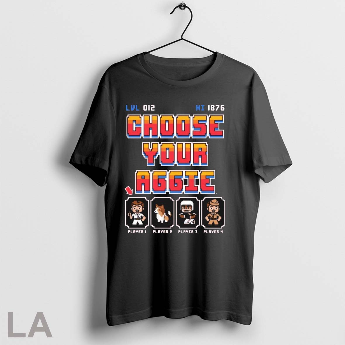 Choose Your Aggie Player 8 Bit - Adult & Kids T-Shirts, Sweatshirts & Hoodies apparel design preview 1