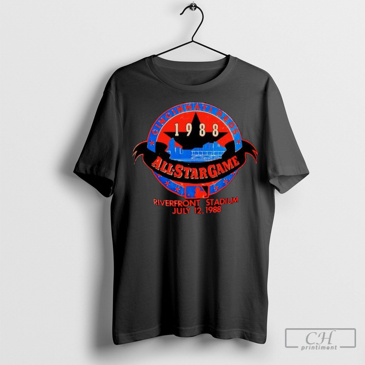 Cincinnati Reds 1988 All Star Game Vintage Baseball - Adult & Kids T-Shirts, Sweatshirts & Hoodies apparel design preview 1