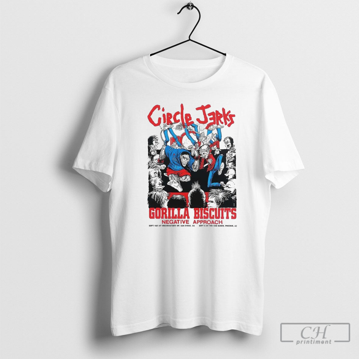 Circle Jerks X Gorilla Biscuits San Diego California - Adult & Kids T-Shirts, Sweatshirts & Hoodies apparel design preview 1