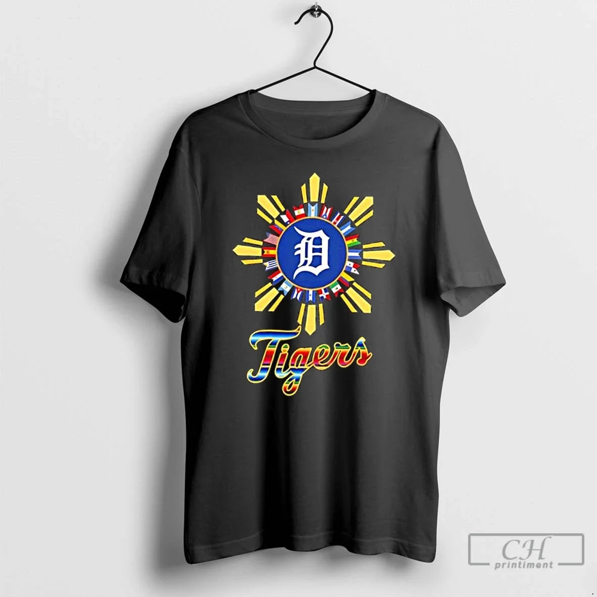 Classic 2025 Detroit Tigers Baseball X Hispanic - Adult & Kids T-Shirts, Sweatshirts & Hoodies apparel design preview 1