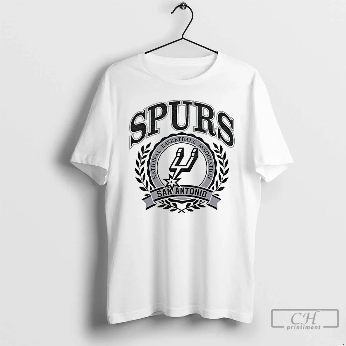 Classic 2025 Nba San Antonio Spurs Crest - Adult & Kids T-Shirts, Sweatshirts & Hoodies apparel design preview 1