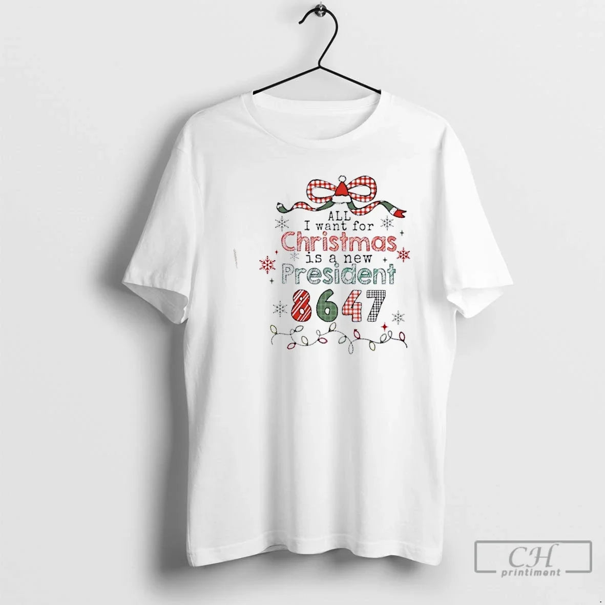 Classic All I Want For Christmas Is A New President - Adult & Kids T-Shirts, Sweatshirts & Hoodies apparel design preview 1