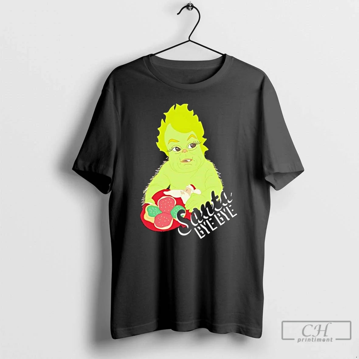 Classic Baby Grinch Santa Bye - Adult & Kids T-Shirts, Sweatshirts & Hoodies apparel design preview 1