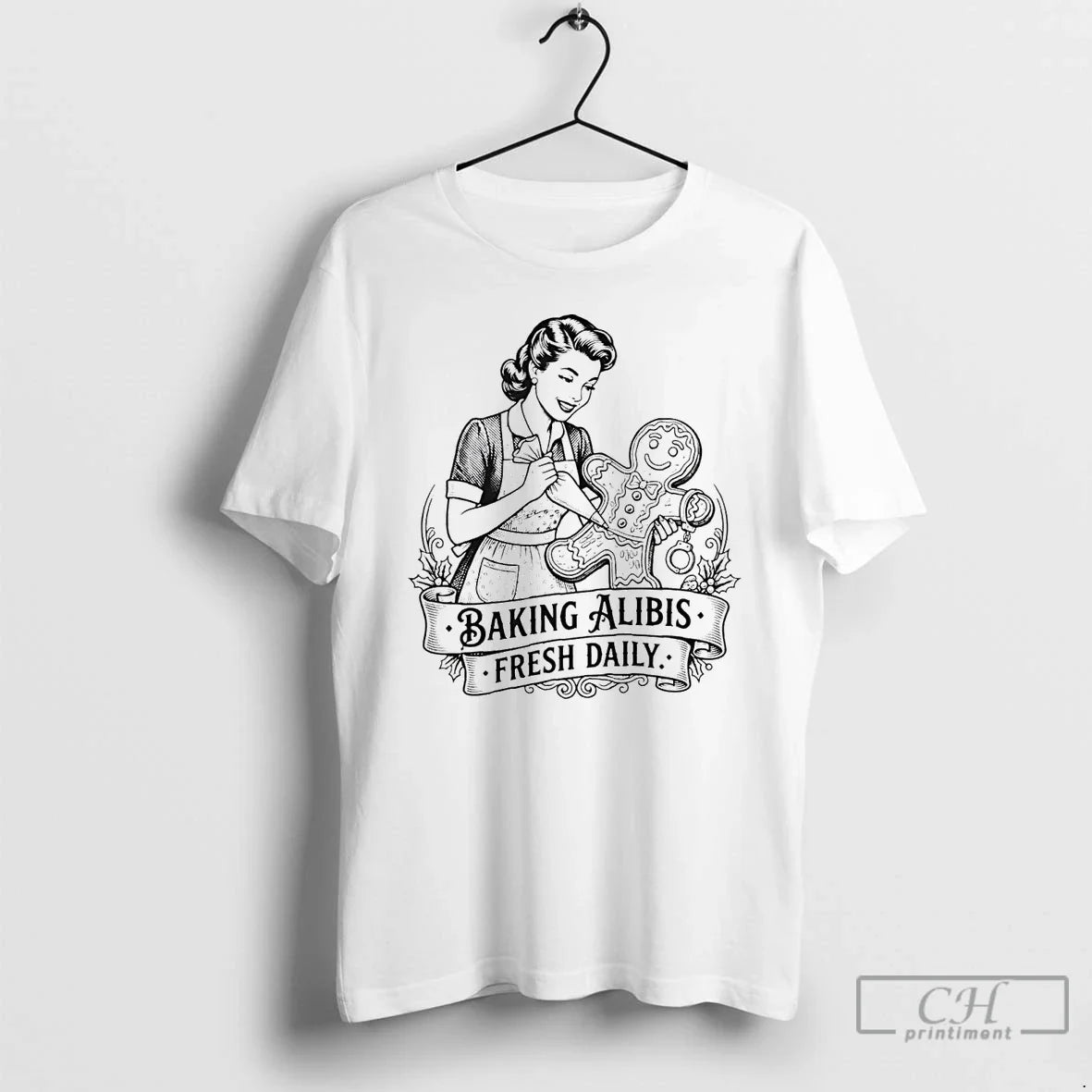Classic Baking Alibis Gingerbread Fresh Daily - Adult & Kids T-Shirts, Sweatshirts & Hoodies apparel design preview 1