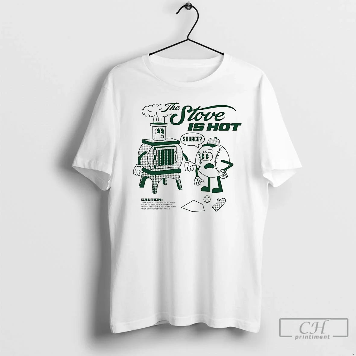 Classic Baseball The Stove Is Hot Wear Your Oven Mitt - Adult & Kids T-Shirts, Sweatshirts & Hoodies apparel design preview 1