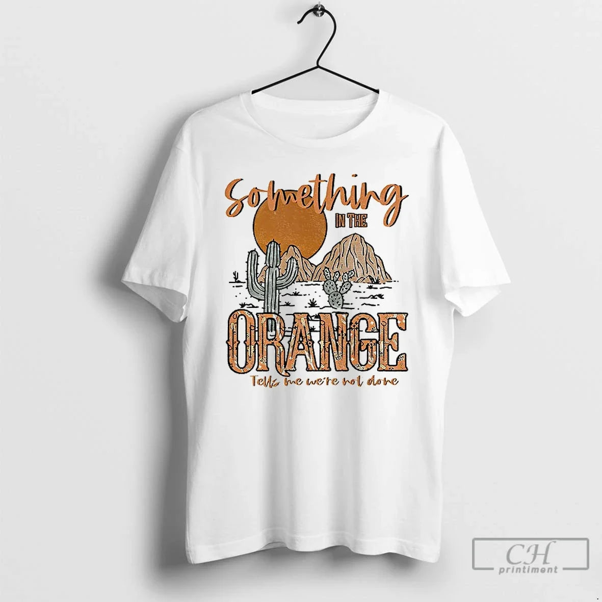 Classic Boho Cow Skull Something In The Orange - Adult & Kids T-Shirts, Sweatshirts & Hoodies apparel design preview 1