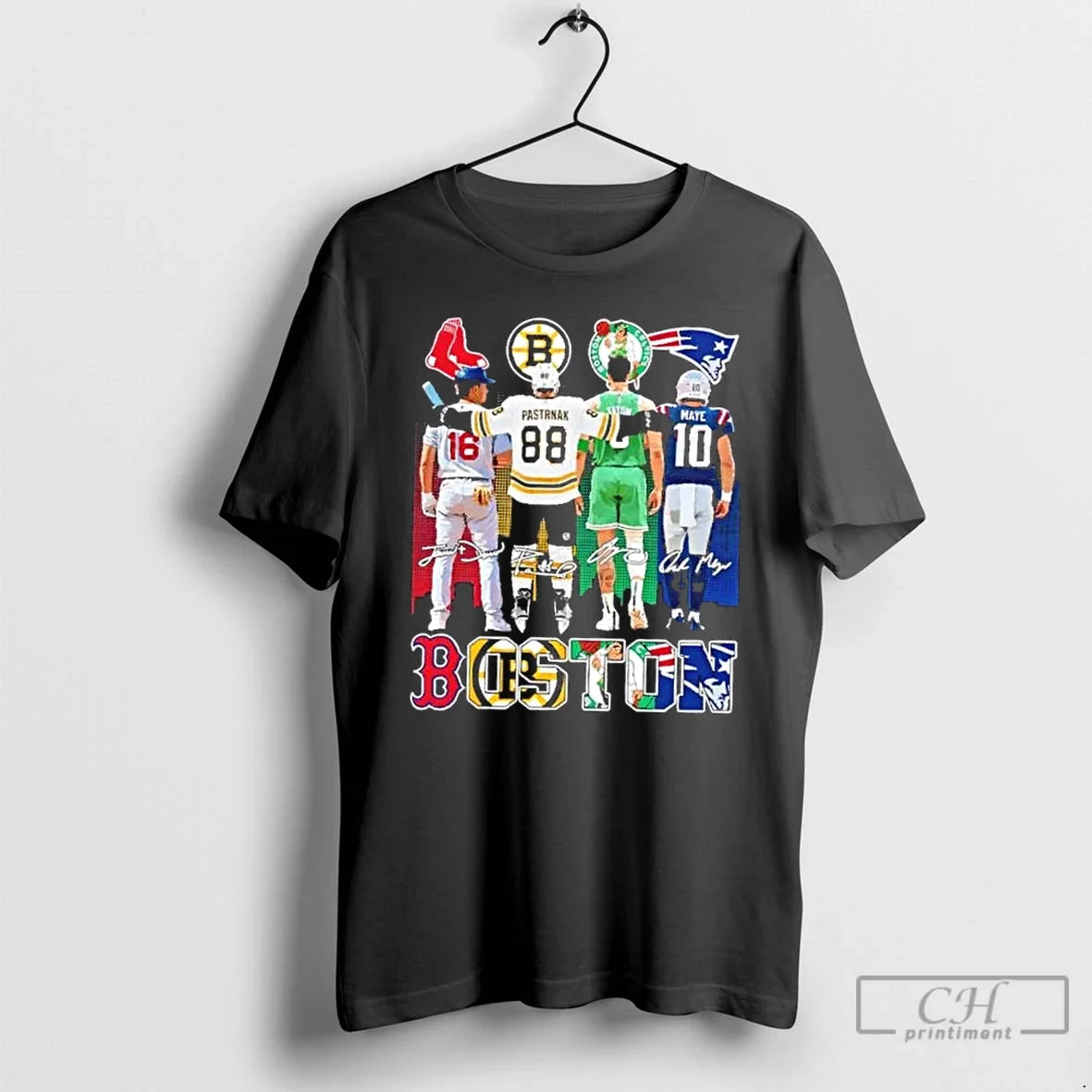 Classic Boston City Sports Teams Legends Skyline - Adult & Kids T-Shirts, Sweatshirts & Hoodies apparel design preview 1