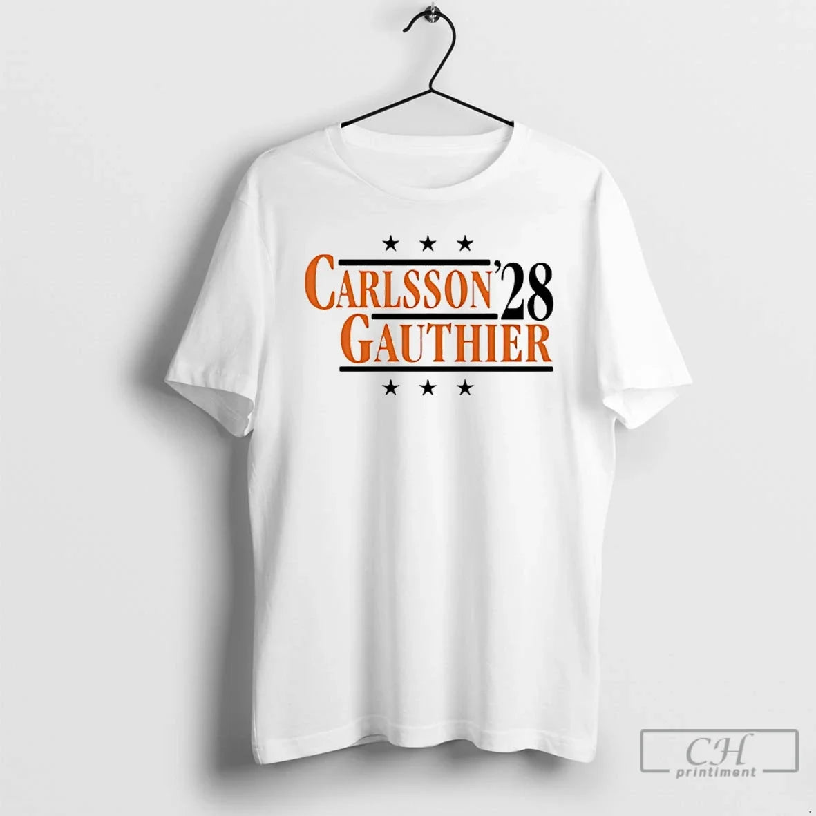 Classic Carlsson And Gauthier 28 Anaheim Hockey - Adult & Kids T-Shirts, Sweatshirts & Hoodies apparel design preview 1