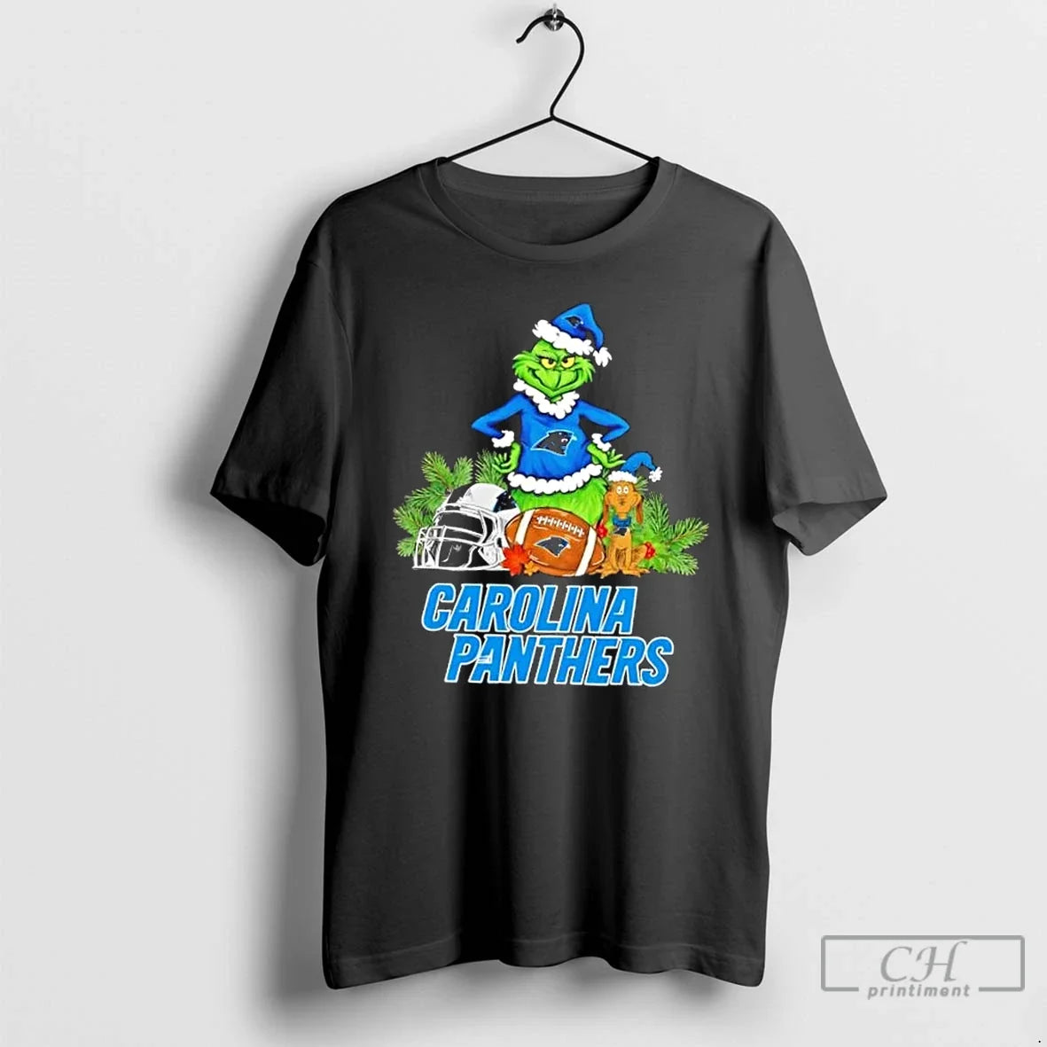 Classic Carolina Panthers Football X Grinch And Max - Adult & Kids T-Shirts, Sweatshirts & Hoodies apparel design preview 1