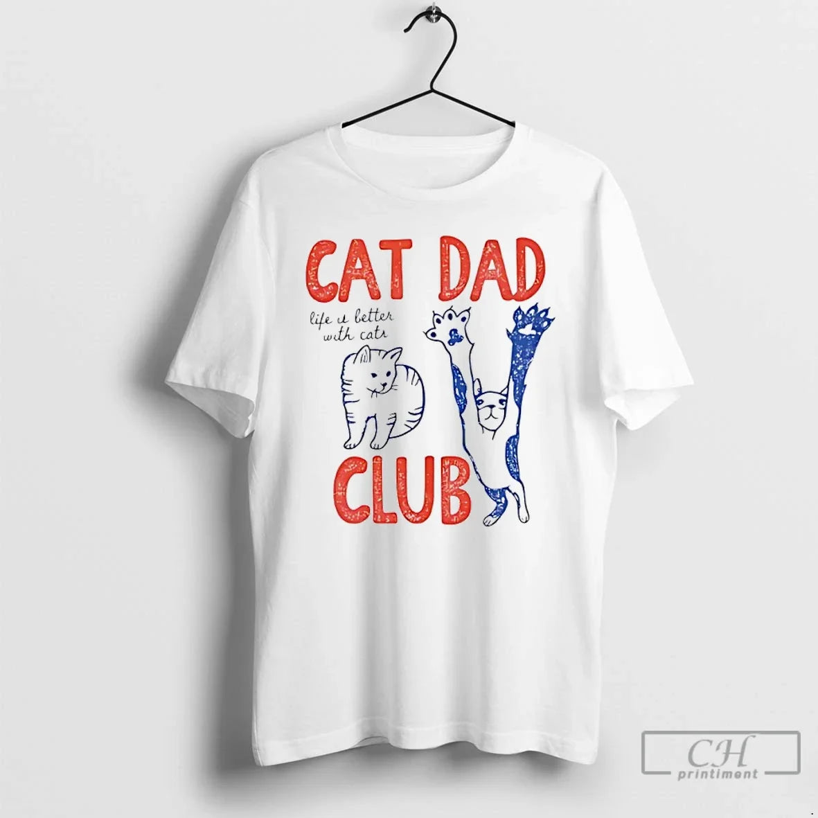 Classic Cat Dad Club Life It Better With Cats - Adult & Kids T-Shirts, Sweatshirts & Hoodies apparel design preview 1