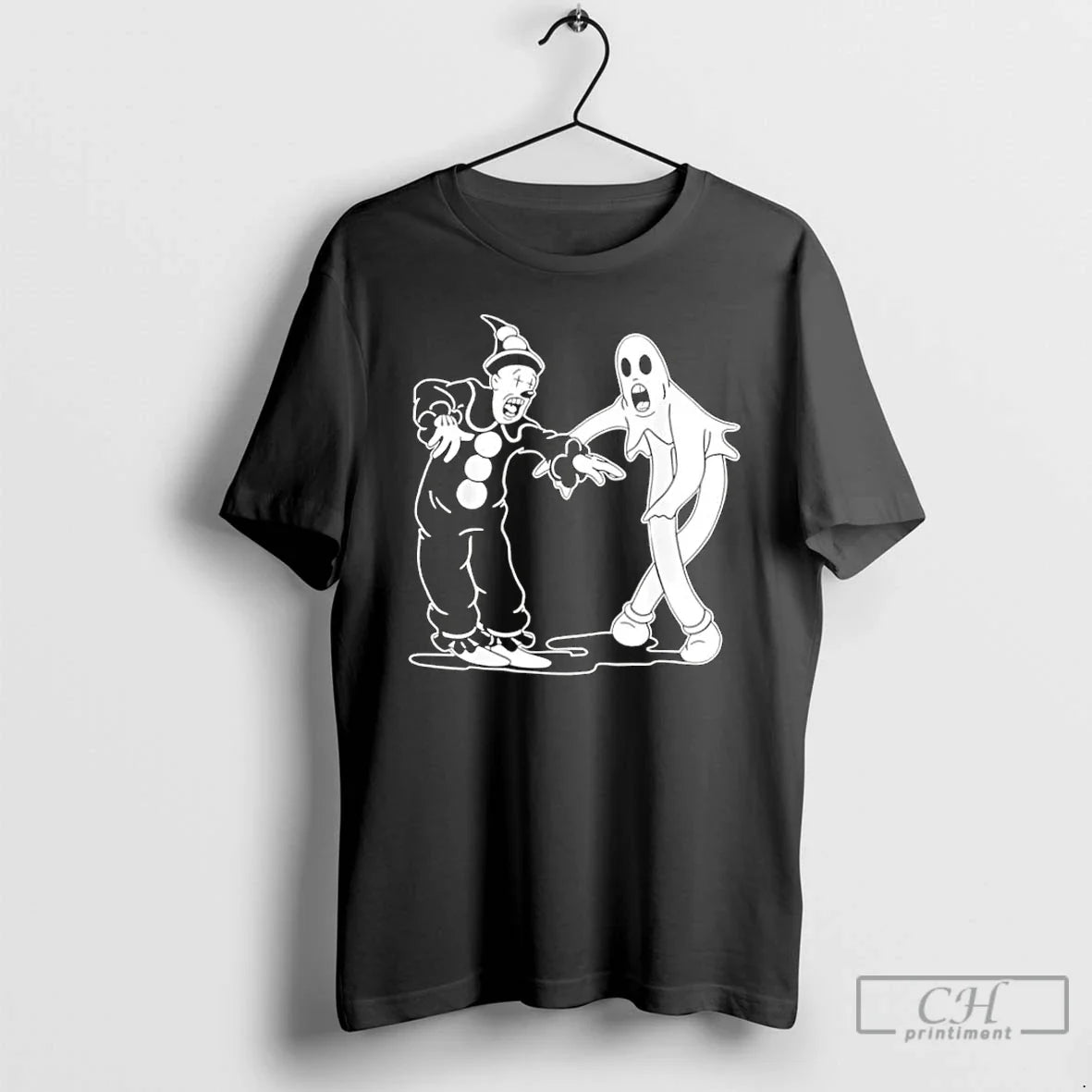 Classic Clown And Ghost Dancing - Adult & Kids T-Shirts, Sweatshirts & Hoodies apparel design preview 1